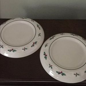 Longaberger Set of 2 Candle Holders~ Holly